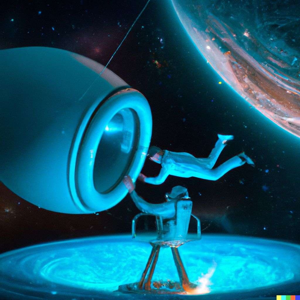 the discovery of gravity, digital art, 2.5D style